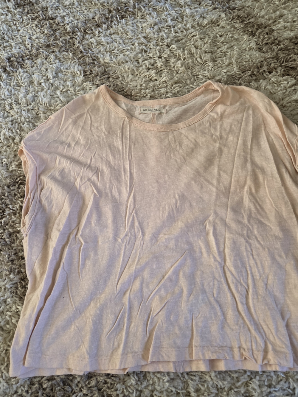 We The Free Pale Pink Short Sleeve Tee